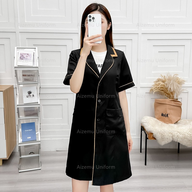 black beauty uniform with beau - Medical Lab Logo 评论和价格