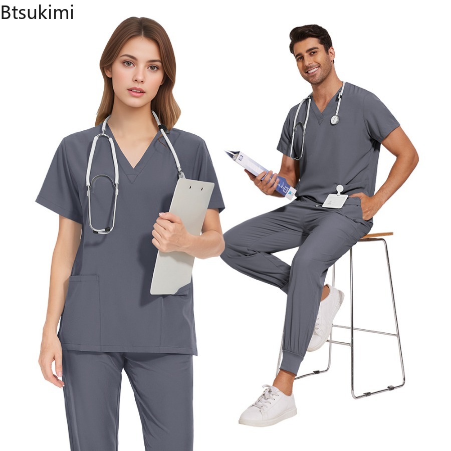 Scrub Sets Uniforms Nursing Me - Medical Lab Coat 评论和价格