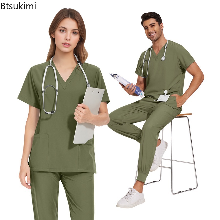 Scrub Sets Uniforms Nursing Me - Medical Lab Coat 评论和价格
