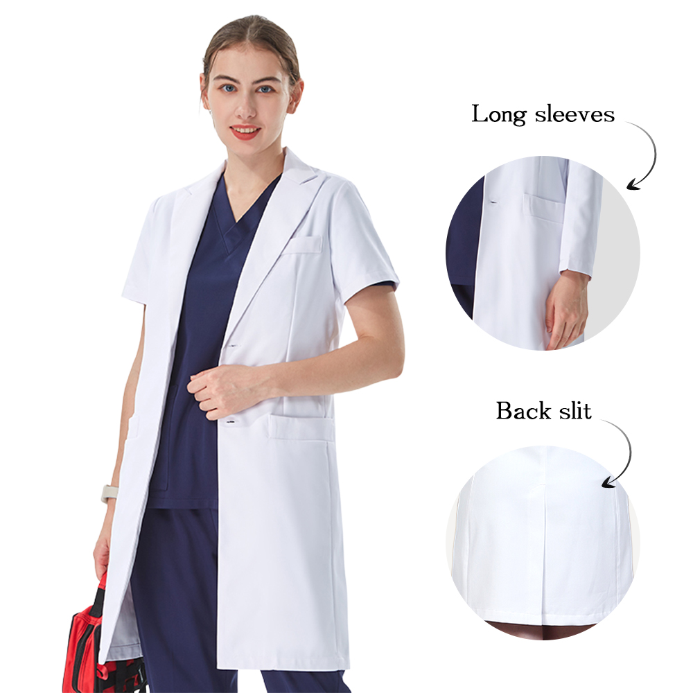 Thoughtful Lapel Collar White  - Medical Lab Coat 评论和价格