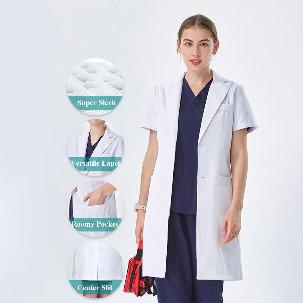 Thoughtful Lapel Collar White  - Medical Lab Coat 评论和价格