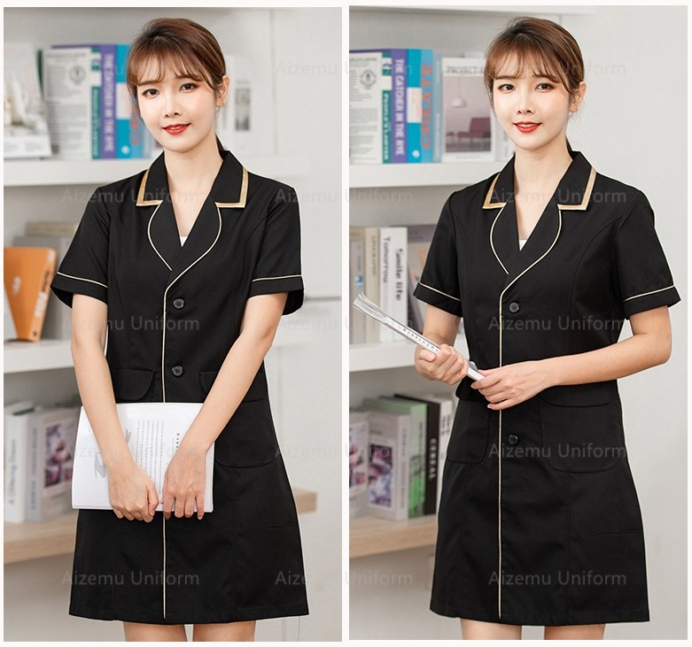 New Black beauty uniform with  - Medical Lab Logo 评论和价格